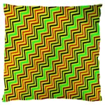 Green Red Brown Zig Zag Background Large Flano Cushion Case (Two Sides) Front