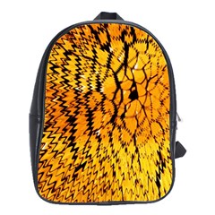 Yellow Chevron Zigzag Pattern School Bags(large)  by BangZart