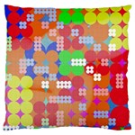 Abstract Polka Dot Pattern Large Cushion Case (One Side) Front