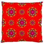 Rainbow Colors Geometric Circles Seamless Pattern On Red Background Standard Flano Cushion Case (Two Sides) Front