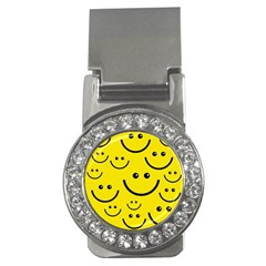 Digitally Created Yellow Happy Smile  Face Wallpaper Money Clips (cz)  by BangZart