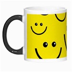 Digitally Created Yellow Happy Smile  Face Wallpaper Morph Mugs Left