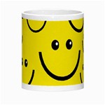 Digitally Created Yellow Happy Smile  Face Wallpaper Morph Mugs Center