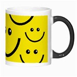 Digitally Created Yellow Happy Smile  Face Wallpaper Morph Mugs Right