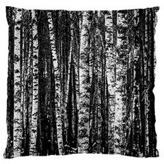 Birch Forest Trees Wood Natural Large Flano Cushion Case (one Side) by BangZart