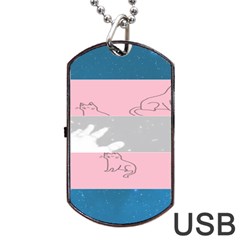 Pride Flag Dog Tag Usb Flash (two Sides) by TransPrints