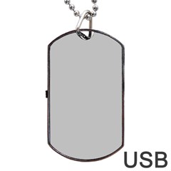 Solid Christmas Silver Dog Tag Usb Flash (one Side) by PodArtist