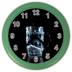 Glass Water Liquid Background Color Wall Clocks by BangZart