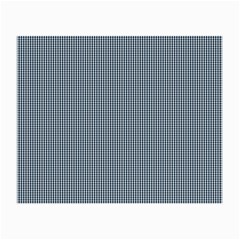 Silent Night Blue Mini Gingham Check Plaid Small Glasses Cloth (2-side) by PodArtist