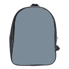 Silent Night Blue Mini Gingham Check Plaid School Bags (xl)  by PodArtist