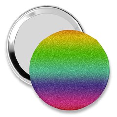 Metallic Rainbow Glitter Texture 3  Handbag Mirrors by paulaoliveiradesign