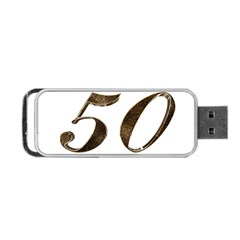 Number 50 Elegant Gold Glitter Look Typography Portable Usb Flash (two Sides) by yoursparklingshop