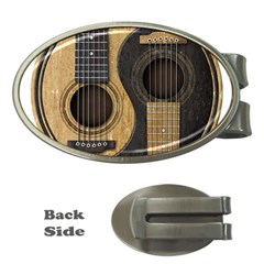 Old And Worn Acoustic Guitars Yin Yang Money Clips (oval)  by JeffBartels