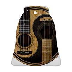 Old And Worn Acoustic Guitars Yin Yang Ornament (bell) by JeffBartels