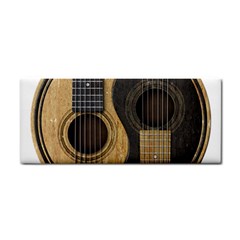 Old And Worn Acoustic Guitars Yin Yang Cosmetic Storage Cases by JeffBartels