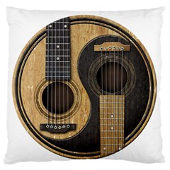 Old And Worn Acoustic Guitars Yin Yang Standard Flano Cushion Case (two Sides) by JeffBartels