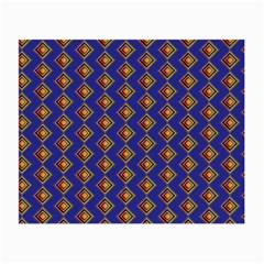 Blue Geometric Losangle Pattern Small Glasses Cloth by paulaoliveiradesign