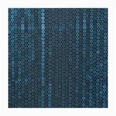 Blue Sparkly Sequin Texture Medium Glasses Cloth (2-side) by paulaoliveiradesign