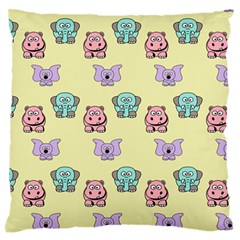 Animals Pastel Children Colorful Large Flano Cushion Case (two Sides) by BangZart