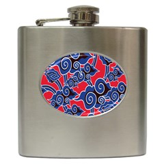 Batik Background Vector Hip Flask (6 Oz) by BangZart