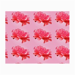 Pink Floral Pattern Small Glasses Cloth (2-side) by paulaoliveiradesign