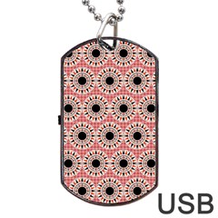 Black Stars Pattern Dog Tag Usb Flash (one Side) by linceazul