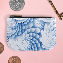 Royal Blue Floral Flowers Mini Coin Purse by PattyVilleDesigns