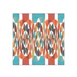 Colorful Geometric Abstract Satin Bandana Scarf Front