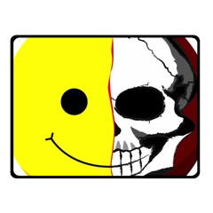 Skull Behind Your Smile Fleece Blanket (small) by BangZart