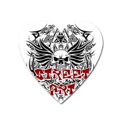 Tattoo Tribal Street Art Heart Magnet by Valentinaart