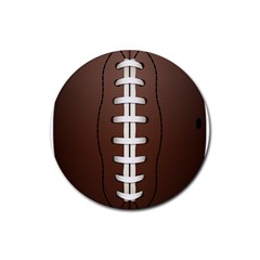 Football Ball Rubber Round Coaster (4 Pack)  by BangZart