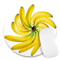 Bananas Decoration Round Mousepads by BangZart