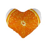 Orange Slice Standard 16  Premium Heart Shape Cushions Back