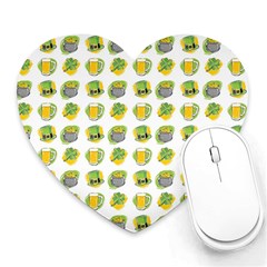 St Patrick S Day Background Symbols Heart Mousepads by BangZart