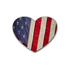 Usa Flag Heart Coaster (4 Pack)  by BangZart