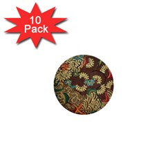 Traditional Batik Art Pattern 1  Mini Buttons (10 Pack)  by BangZart