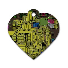 Technology Circuit Board Dog Tag Heart (one Side) by BangZart