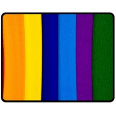 Paper Rainbow Colorful Colors Double Sided Fleece Blanket (medium)  by paulaoliveiradesign