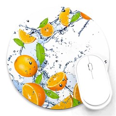 Fruits Water Vegetables Food Round Mousepads by BangZart