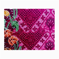 Pink Batik Cloth Fabric Small Glasses Cloth by BangZart