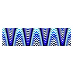 Waves Blue Satin Scarf (oblong) by Colorfulart23