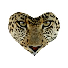 Leopard Face Standard 16  Premium Heart Shape Cushions by BangZart