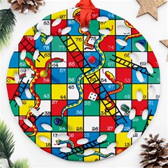 Snakes And Ladders Ornament (round Filigree) by BangZart