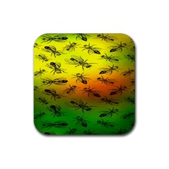 Insect Pattern Rubber Coaster (square)  by BangZart