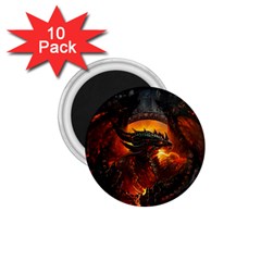 Dragon Legend Art Fire Digital Fantasy 1 75  Magnets (10 Pack)  by BangZart