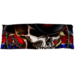 Confederate Flag Usa America United States Csa Civil War Rebel Dixie Military Poster Skull Body Pillow Case (dakimakura) by BangZart