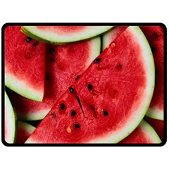 Fresh Watermelon Slices Texture Double Sided Fleece Blanket (large)  by BangZart