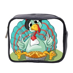 Pie Turkey Eating Fork Knife Hat Mini Toiletries Bag 2-side by Nexatart