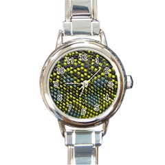 Lizard Animal Skin Round Italian Charm Watch by BangZart