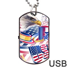 United States Of America Usa  Images Independence Day Dog Tag Usb Flash (two Sides) by BangZart